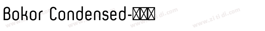 Bokor Condensed字体转换